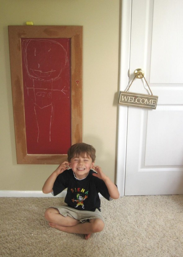 Herny the Artist pt II In the photograph, Henry is meditating. Don't ask.