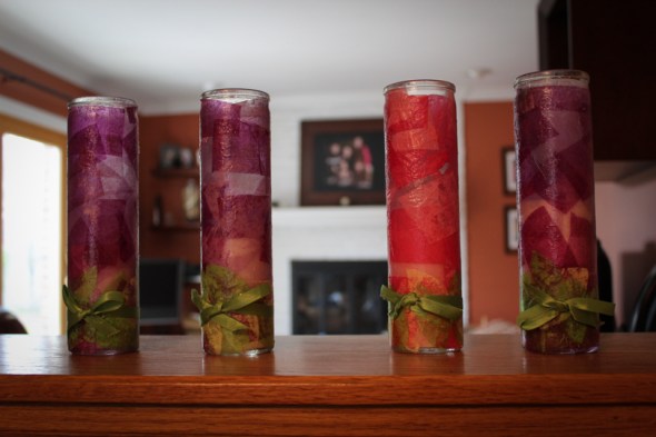 We're also still using our treasured Advent candles from a few years ago. 